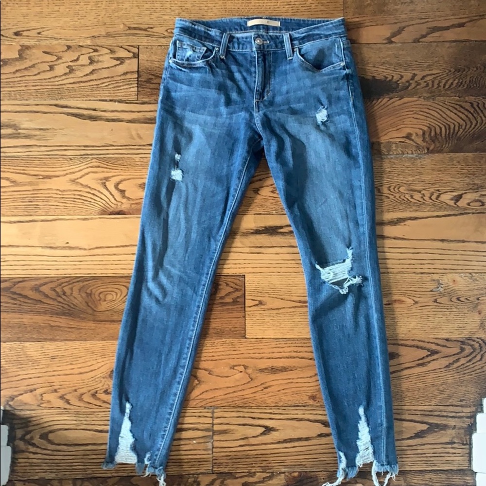 Joe’s Jeans Distressed with with Frayed Bottoms